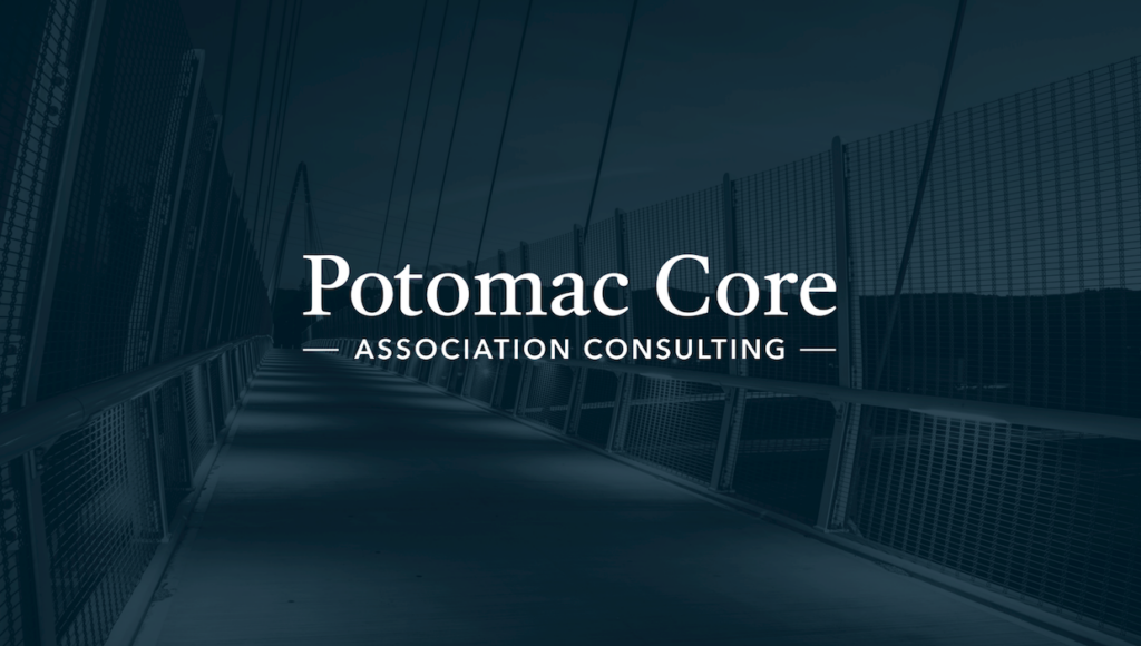 Bridge background with Potomac Core logo overlay